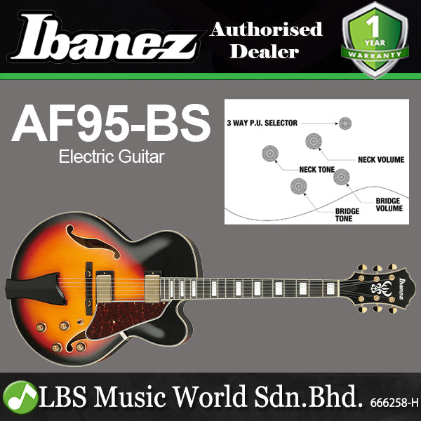 Ibanez AF95 Spruce Top Semi Hollowbody Artcore Expressionist Electric Guitar HH Pickup with Ebony Fingerboard