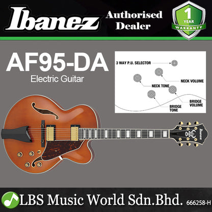 Ibanez AF95 Spruce Top Semi Hollowbody Artcore Expressionist Electric Guitar HH Pickup with Ebony Fingerboard