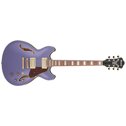 Ibanez AS73G Hollowbody Electric Guitar with HH Pickup - Metallic Purple Flat (AS73 G)