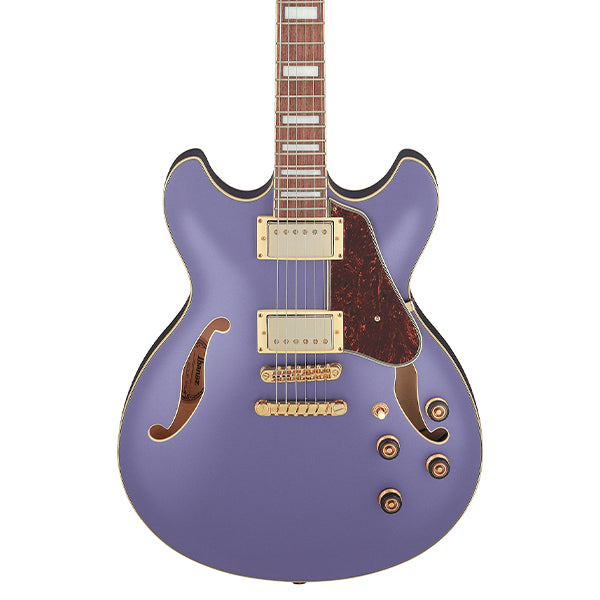 Ibanez AS73G Hollowbody Electric Guitar with HH Pickup - Metallic Purple Flat (AS73 G)