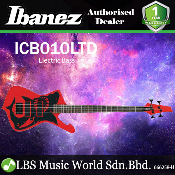 [Display] Ibanez ICB010LTD Limited Edition 4 String Electric Bass Guitar - Flat Red