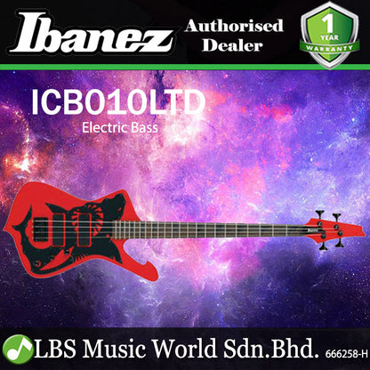 [Display] Ibanez ICB010LTD Limited Edition 4 String Electric Bass Guitar - Flat Red
