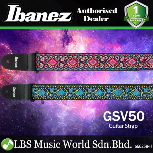 Ibanez GSV50 Vintage Style Guitar Strap - Pink or Blue