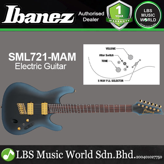Ibanez SML721 Nyatoh Body Maple with HH Pickup Electric Guitar