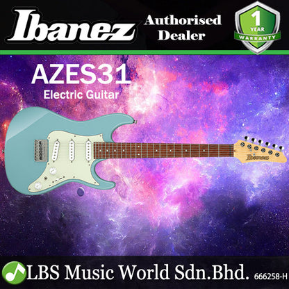 Ibanez AZES31 Poplar Body Electric Guitar with SSS Pickup and Jatoba Fingerboard - Purist Blue (AZES 31)