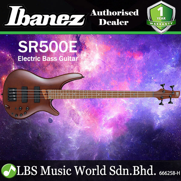 Ibanez SR500E Mahogany Body Electric Bass Guitar - Black Aurora Burst Gloss