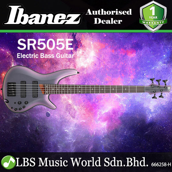Ibanez SR505E 5 String Okoume Body Electrik Bass Guitar - Black Aurora Burst Gloss (SR505 E)