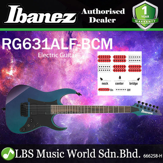 Ibanez RG631ALF 6 String Nyatoh Body Solid Body Electric Guitar Blue Chameleon (RG631 ALF RG631ALF-BCM)