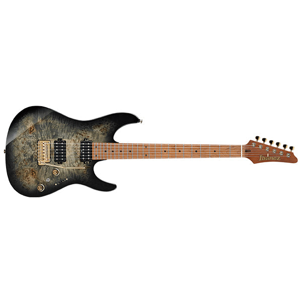 [Discontinued] Ibanez AZ242PBG-CKB 6 String American Basswood Body Poplar Burl Top Electric Guitar Charcoal Black Burst (AZ242PBG AZ242)