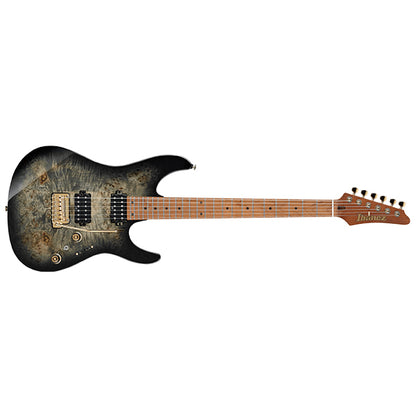 [Discontinued] Ibanez AZ242PBG-CKB 6 String American Basswood Body Poplar Burl Top Electric Guitar Charcoal Black Burst (AZ242PBG AZ242)