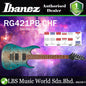 Ibanez RG421PB Meranti Body Poplar Burl Top Electric Guitar - Caribbean Shoreline Flat (RG 421PB)
