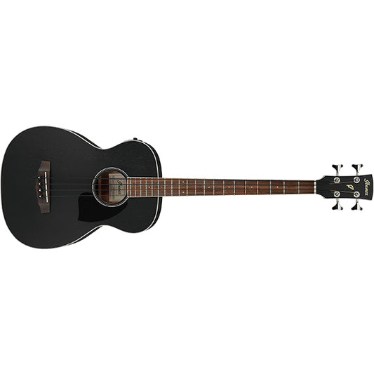 Ibanez PCBE14MH 4 String Grand Concert Body Okoume Top Acoustic Electric Bass Weathered Black Open Pore (PCBE14MH-WK)