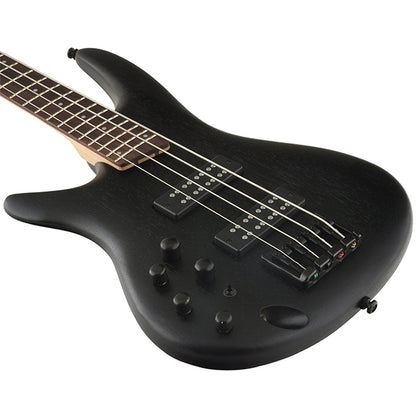 Ibanez SR300EBL 4 String Mahogany Body Left Handed Electric Bass Guitar Weathered Black (SR300 EBL SR300EBL-WK)