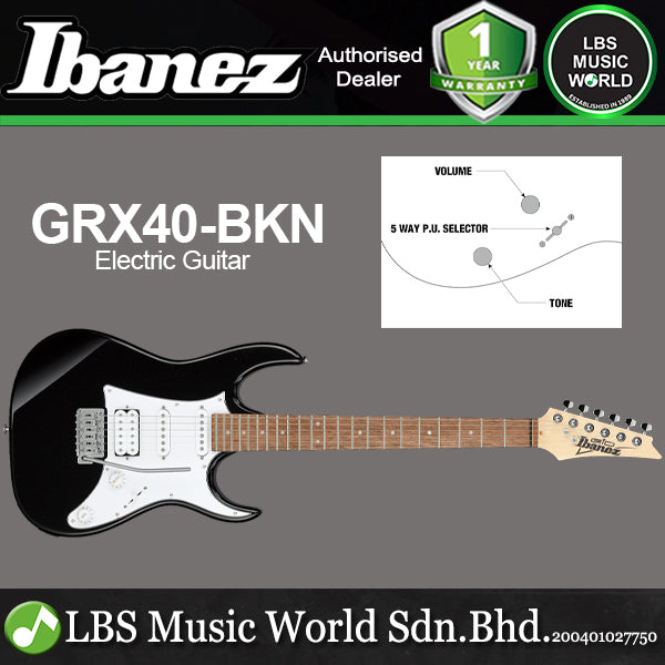 Ibanez GRX40 Electric Guitar With HSS Pickup, Maple Neck and Jatoba Fretboard (GRX-40 GRX 40)