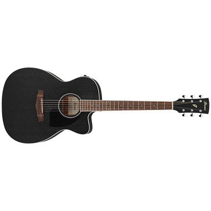 Ibanez PC14MHCE Cutaway Grand Concert Body Okoume Top Acoustic Electric Guitar Weathered Black Open Pore (PC14 PC14MHCE-WK)