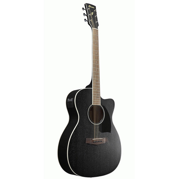 Ibanez PC14MHCE Cutaway Grand Concert Body Okoume Top Acoustic Electric Guitar Weathered Black Open Pore (PC14 PC14MHCE-WK)
