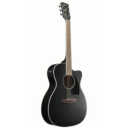 Ibanez PC14MHCE Cutaway Grand Concert Body Okoume Top Acoustic Electric Guitar Weathered Black Open Pore (PC14 PC14MHCE-WK)