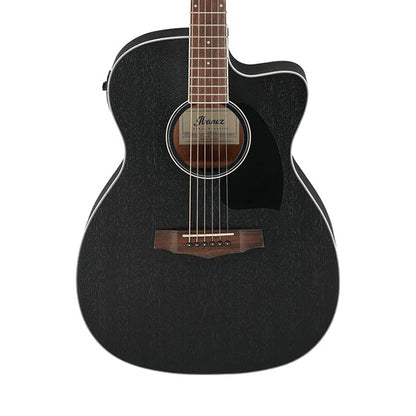 Ibanez PC14MHCE Cutaway Grand Concert Body Okoume Top Acoustic Electric Guitar Weathered Black Open Pore (PC14 PC14MHCE-WK)