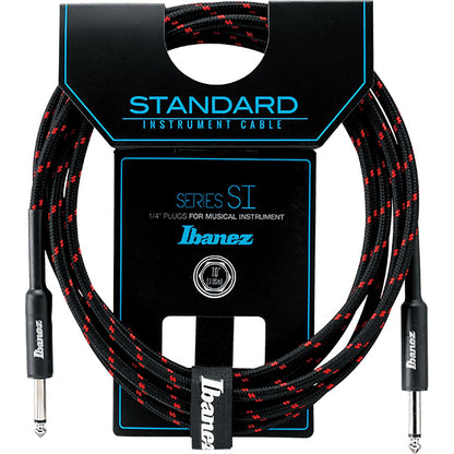 Ibanez SI10 Woven 3 Meter Guitar Instrument Cable With 2 Straight Plugs (SI 10)