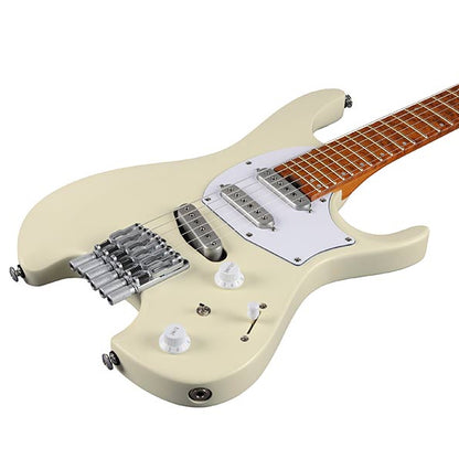 Ibanez ICHI10 Ichika Signature Nyatoh Body Electric Guitar with SSS Pickup and Maple Fingerboard - Vintage White Matte
