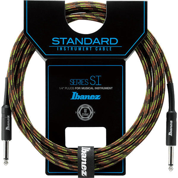 Ibanez SI10 Woven 3 Meter Guitar Instrument Cable With 2 Straight Plugs (SI 10)