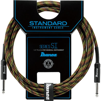 Ibanez SI10 Woven 3 Meter Guitar Instrument Cable With 2 Straight Plugs (SI 10)
