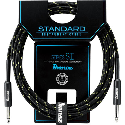 Ibanez SI10 Woven 3 Meter Guitar Instrument Cable With 2 Straight Plugs (SI 10)