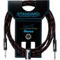 Ibanez SI10 Woven 3 Meter Guitar Instrument Cable With 2 Straight Plugs (SI 10)