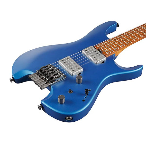 Ibanez Q52 Nyatoh Body Electric Guitar with HH Pickup and Roasted Birdseye Maple Fingerboard - Laser Blue Matte