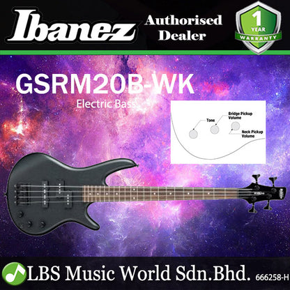Ibanez GSRM20B 4 String Poplar Body Electric Bass Weathered Black (GSRM 20B GSRM20B-WK)