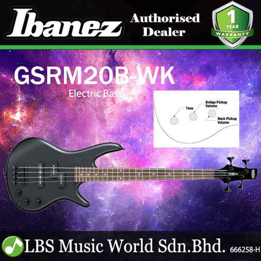Ibanez GSRM20B 4 String Poplar Body Electric Bass Weathered Black (GSRM 20B GSRM20B-WK)