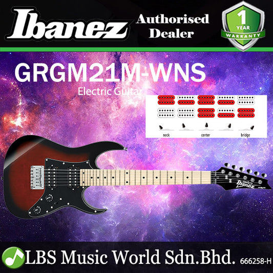 Ibanez GRGM21M 6 String Basswood Body Electric Guitar - Walnut Sunburst (GRGM 21M)