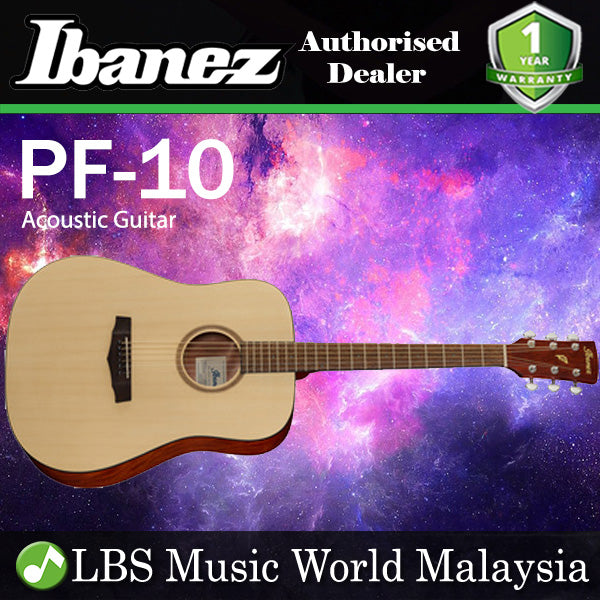 Ibanez PF10-OPN Dreadnought Spruce Top Acoustic Guitar Open Pore Natural  (PF10 PF-10 PF 10)