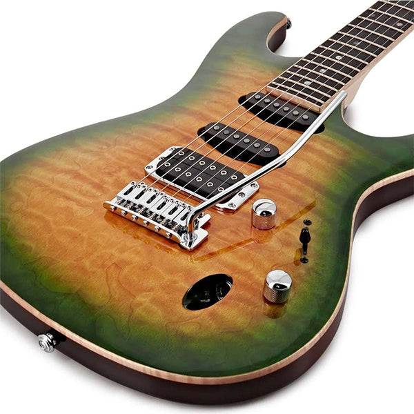 [Discontinued] Ibanez SA460QMW 6 String Okoume Body Quilted Maple Top SSH Electric Guitar Tropical Squash Burst (SA460QMW-TQB)