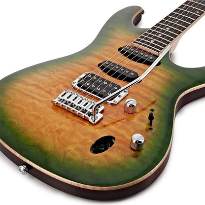 [Discontinued] Ibanez SA460QMW 6 String Okoume Body Quilted Maple Top SSH Electric Guitar Tropical Squash Burst (SA460QMW-TQB)