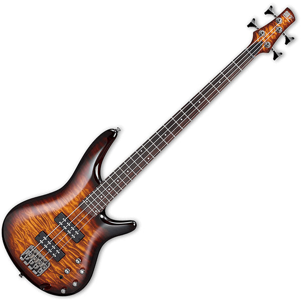 Ibanez SR400EQM 4 String Nyatoh Body Quilt Maple Top Electric Bass Dragon Eye Burst (SR400 EQM SR400EQM-DEB)