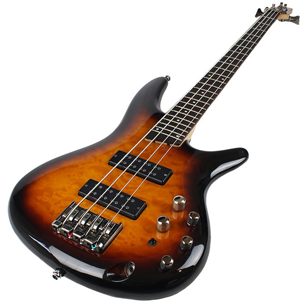Ibanez SR400EQM 4 String Nyatoh Body Quilt Maple Top Electric Bass Dragon Eye Burst (SR400 EQM SR400EQM-DEB)