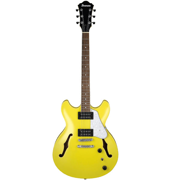 [Discontinued] Ibanez AS63 Artcore Vibrante Semi Hollow Body with Sapele Top Electric Guitar Lemon Yellow (AS63-LMY)
