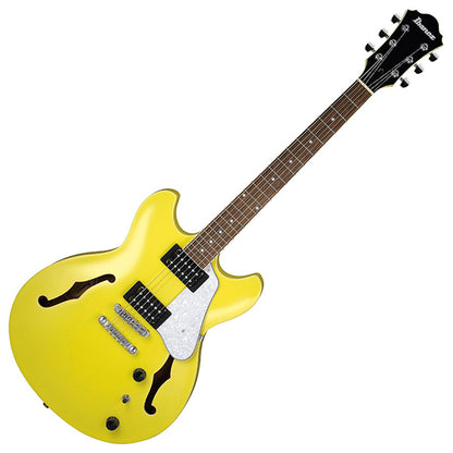 [Discontinued] Ibanez AS63 Artcore Vibrante Semi Hollow Body with Sapele Top Electric Guitar Lemon Yellow (AS63-LMY)