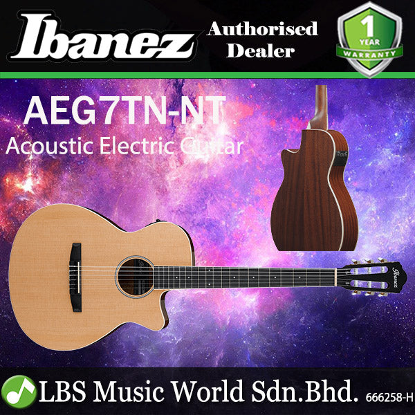Ibanez AEG7TN AEG Body Spruce Top Acoustic Electric Guitar with Pickup Natural High Gloss (AEG7TN-NT)