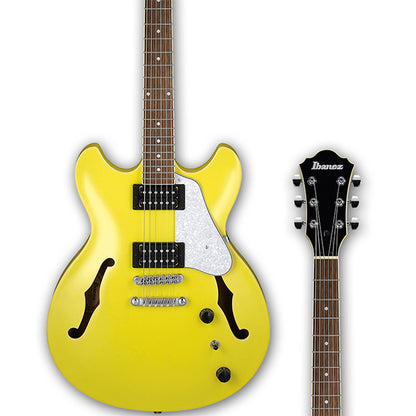 [Discontinued] Ibanez AS63 Artcore Vibrante Semi Hollow Body with Sapele Top Electric Guitar Lemon Yellow (AS63-LMY)