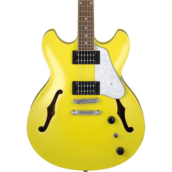 [Discontinued] Ibanez AS63 Artcore Vibrante Semi Hollow Body with Sapele Top Electric Guitar Lemon Yellow (AS63-LMY)