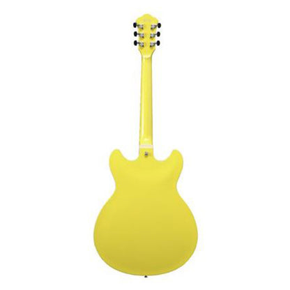 [Discontinued] Ibanez AS63 Artcore Vibrante Semi Hollow Body with Sapele Top Electric Guitar Lemon Yellow (AS63-LMY)