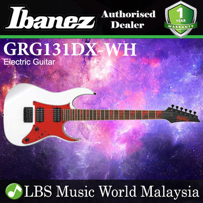 Ibanez GRG131DX Solid Poplar Body Humbucker Pickup Electric Guitar - White (GRG131 DX)