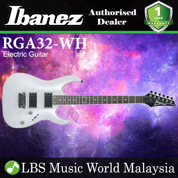 Ibanez RGA32 Solid Body Mahogany Humbucker Pickup Electric Guitar - White (RGA 32)