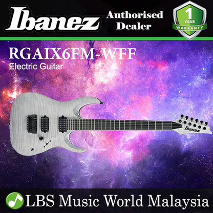 [Discontinued] Ibanez RGAIX6FM-WFF Iron Label Mahogany Body Electric Guitar White Frost Flat (RGAIX6FM WFF)