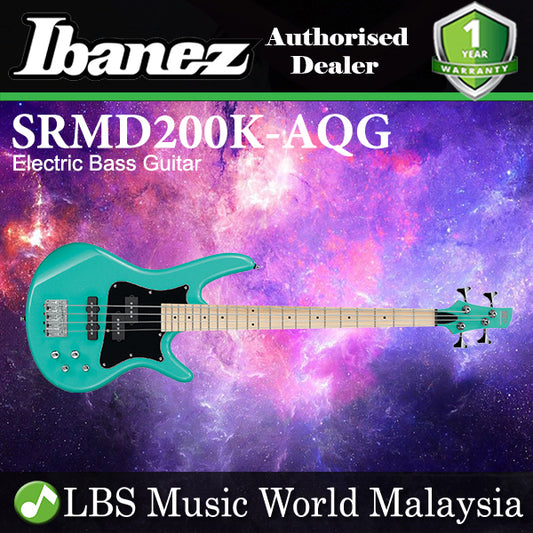 [Discontinued] Ibanez SRMD200K-AQG Standard Poplar Body 4 String Electric Bass Guitar Aqua Green (SRMD200 AQG)