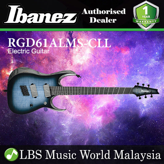 [Discontinued] Ibanez RGD61ALMS-CLL Axion Label Layered Ash & Nyatoh body Electric Guitar Cerulean Blue Burst Low Gloss (RGD61ALMS CLL)