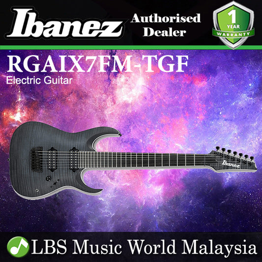 [Discontinued] Ibanez RGAIX7FM-TGF Iron Label Mahogany Body Electric guitar Transparent Gray Flat (Ibanez RGAIX7FM TGF)