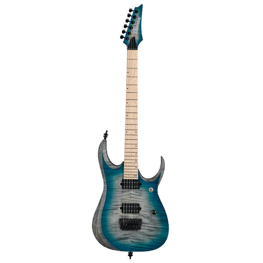 [Discontinued] Ibanez RGD61AL-SSB Axion Label Flame Maple And Ash Body Electric Guitar Stained Sapphire Blue Burst (RGD61AL SSB)